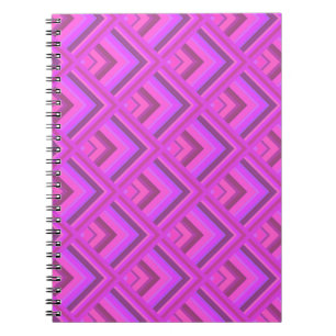 Carnet Motif à l'échelle des rayures roses