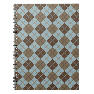 Carnet Motif à motifs de losanges dans le bleu et le
