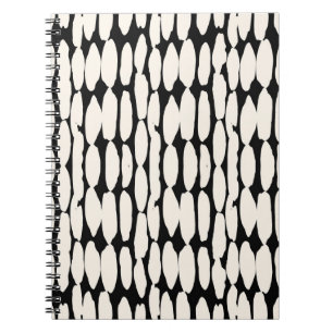 Carnet Motif à points noirs blancs. shibori encercle sans