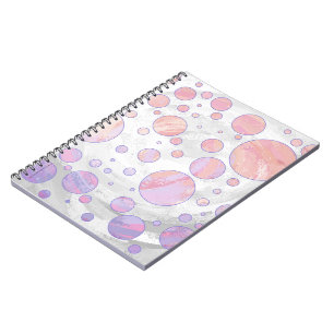 Carnet Motif à points rose clair