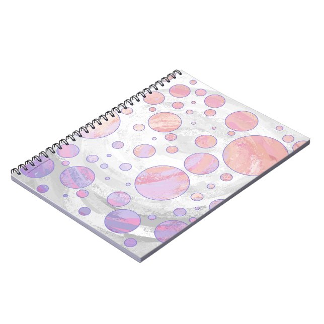 Carnet Motif à points rose clair (Côté gauche)