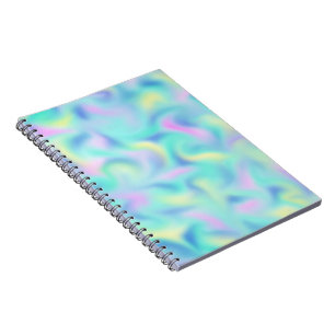 Carnet Motif Abstrait Blurred Pretty Pastel Swirls