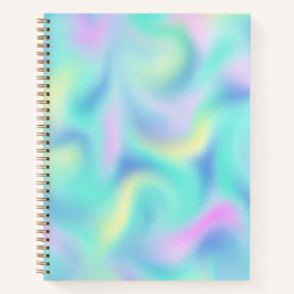 Carnet Motif Abstrait Blurred Pretty Pastel Swirls
