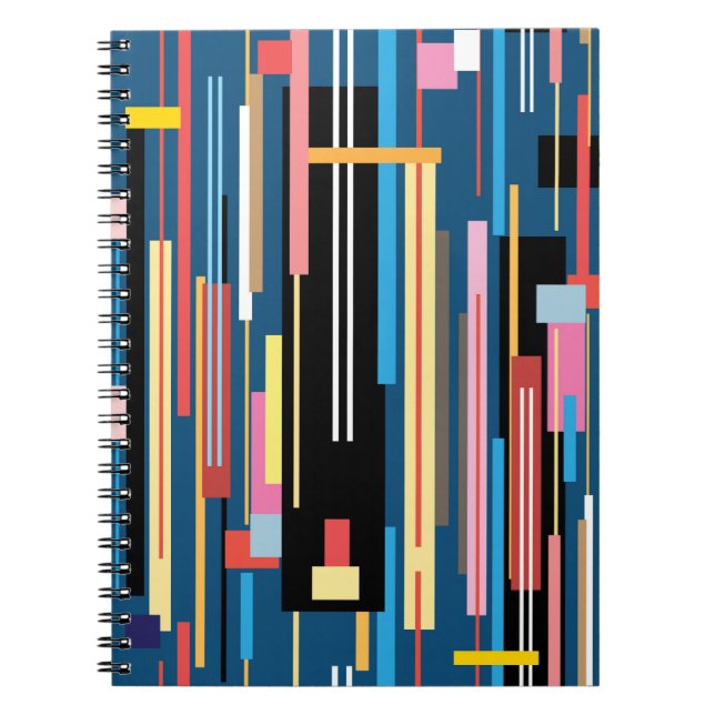 Carnet Motif Abstrait Bright Stripe (Devant)