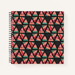 Carnet Motif Abstrait de pastèque tiré à la main