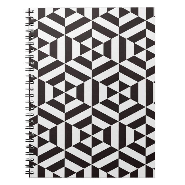 Carnet motif Abstrait de pat transparent hexagone géométr (Devant)