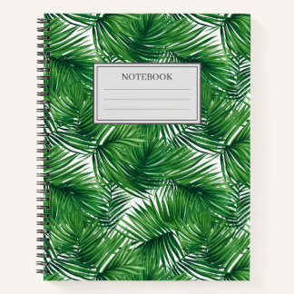 Carnet motif Abstrait des feuilles de palmiers