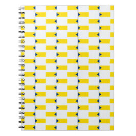 Carnet Motif Abstrait en brique jaune