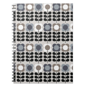 Carnet motif Abstrait fleuri sans couture. Style nordique
