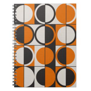 Carnet Motif abstrait géométrique du milieu du siècle ave