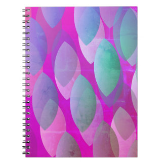 Carnet Motif Abstrait moderne | Magenta Purple Rose Turqu
