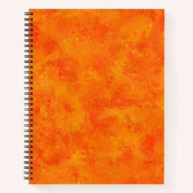 Carnet Motif Abstrait orange (Devant)