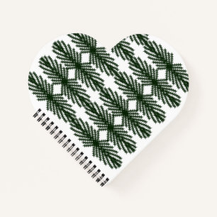 Carnet Motif Abstrait Personnalisé d'Arbre de Pin Vert Fo
