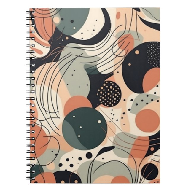 Carnet Motif Abstrait sans fil minimal - géométrique (7) (Devant)