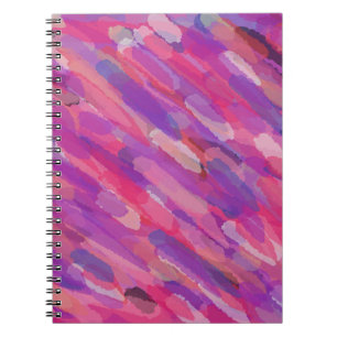 Carnet Motif Abstrait violet et rose