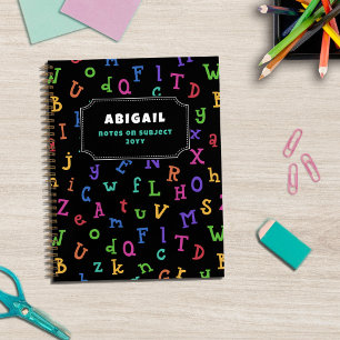Carnet Motif Alphabet coloré Retour à l'école