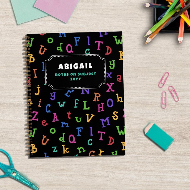 Carnet Motif Alphabet coloré Retour à l'école (Créateur téléchargé)