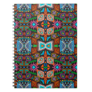 Carnet Motif américain. Impression Ikat transparente. des