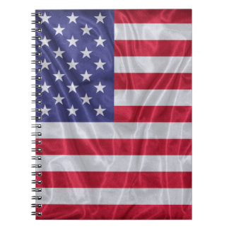 Carnet Motif américain sur la texture du tissu,