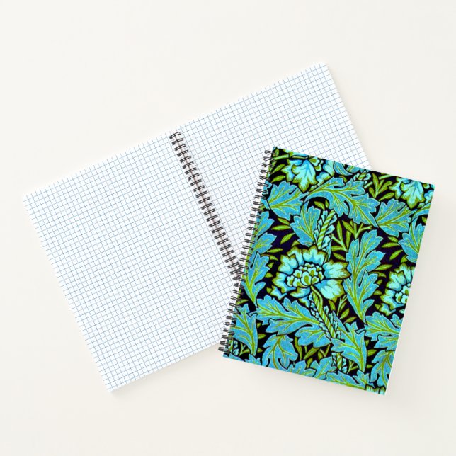Carnet Motif Anemone par William Morris (Intérieur)