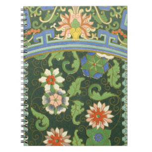 Carnet Motif antique cloisonné chinois : Vert Jade