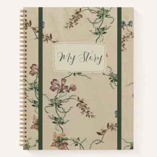 Carnet Motif Antique Floral Élégant