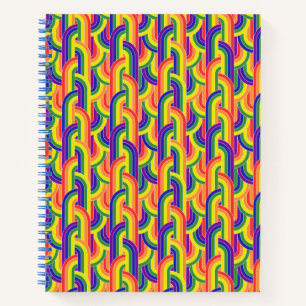 Carnet Motif arc-en-ciel moderne