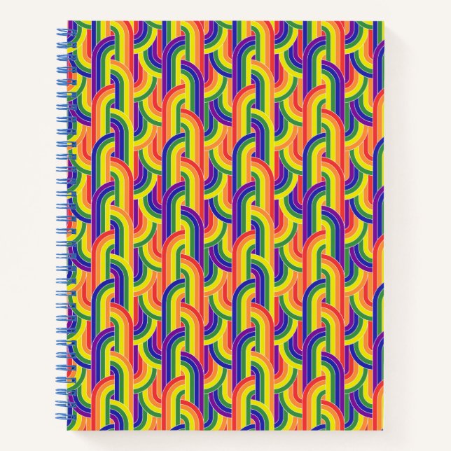 Carnet Motif arc-en-ciel moderne (Devant)