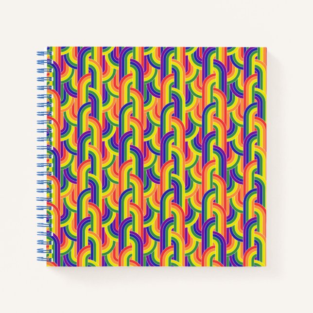 Carnet Motif arc-en-ciel moderne (Devant)