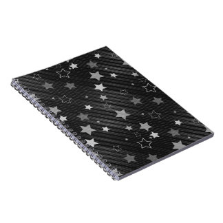 Carnet Motif Black Stars