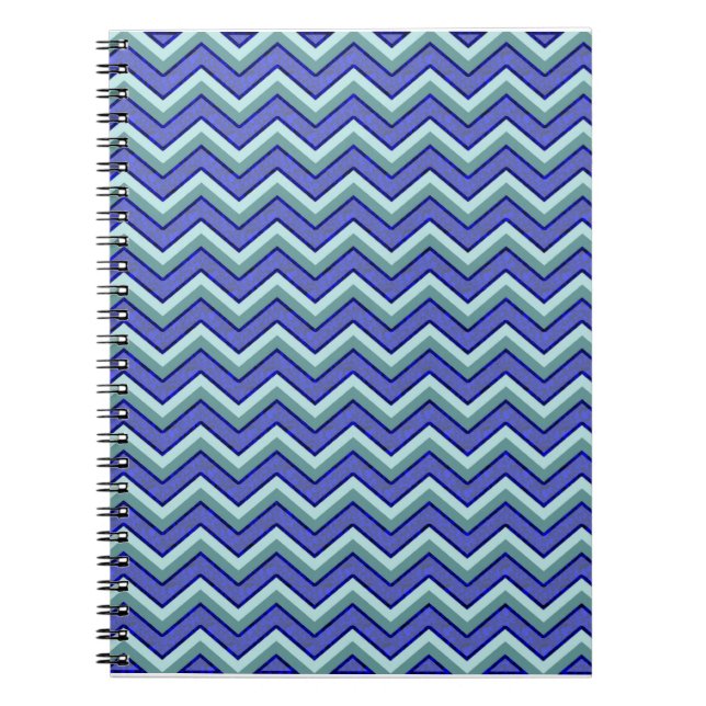 Carnet Motif Blue Sapphire Chevron (Devant)