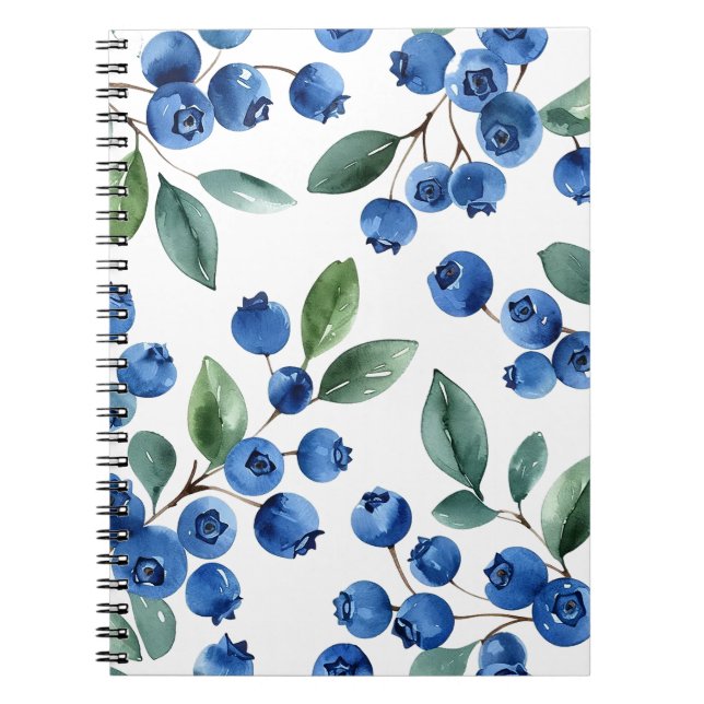 Carnet Motif Blueberry (Devant)