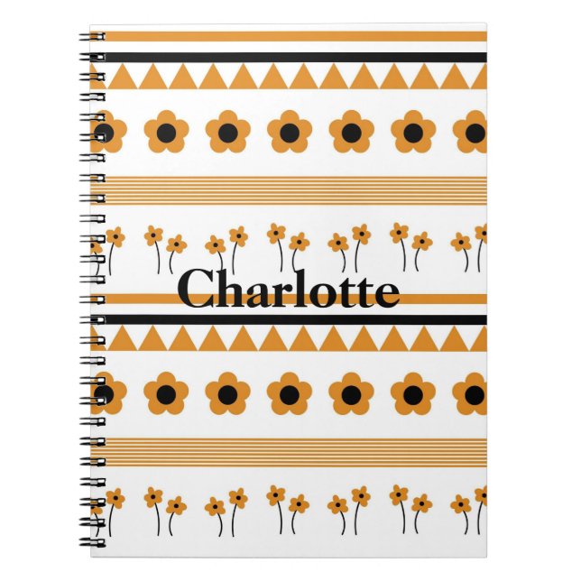 Carnet Motif Boho triangle de bordure (Devant)
