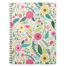Motif botanique floral coloré
