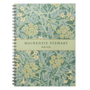 Carnet Motif botanique jasmin vert