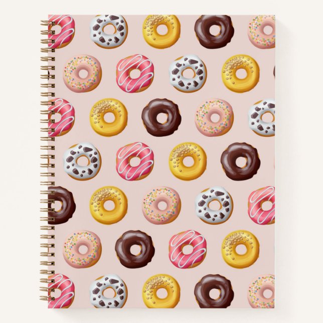 Carnet Motif Boutique de boulangerie Donut (Devant)