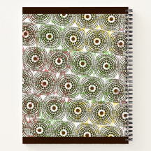 carnet motif Brown vert ankara