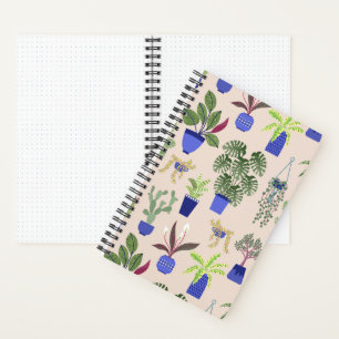 Carnet Motif Cactus rose
