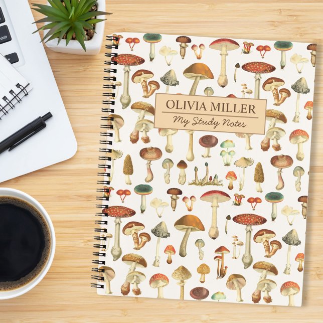 Carnet Motif champignon vintage (In situ)