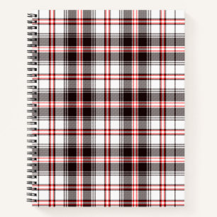 Carnet Motif chromé rouge et noir