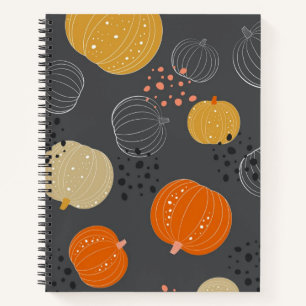 Carnet motif citrouille