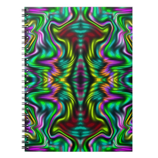 Carnet Motif coloré abstrait. (Devant)