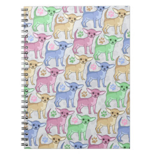 Carnet Motif coloré d'amant de chiwawa