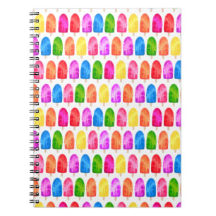 Carnet Motif coloré de sucette glacée Popsicle
