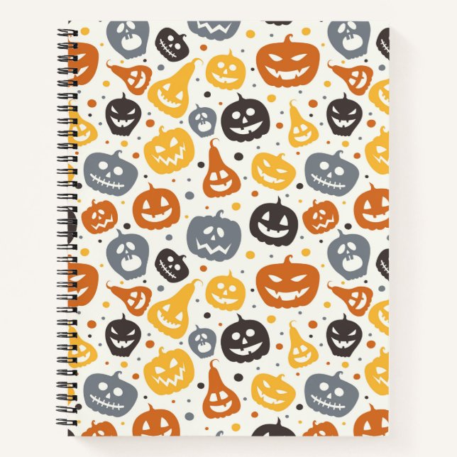 Carnet Motif coloré Jack-O'-Lantern (Devant)