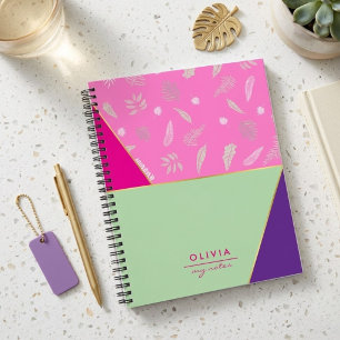 Carnet Motif Coloré Moderne Tendance 