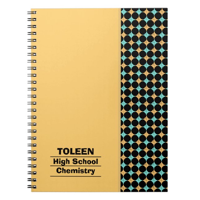 Carnet Motif coloré personnalisé (Devant)