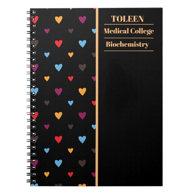 Carnet Motif coloré personnalisé (Devant)