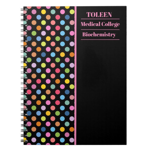 Carnet Motif coloré personnalisé (Devant)