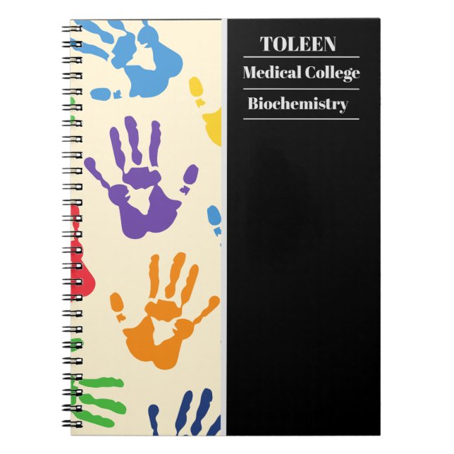Carnet Motif coloré personnalisé (Devant)